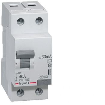 RX3 Диференційне Реле 30mA 40А 2п AC