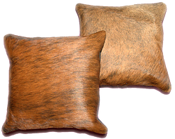 Декоративна подушка з шкіри корови коричневої