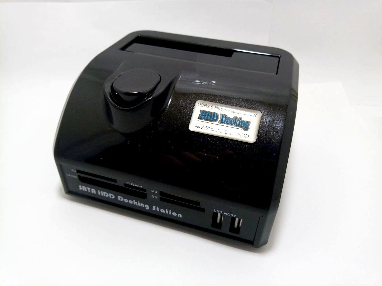 Док-станція SATA HDD 866B USB2.0 Hub & Card Reader all 2.5" or 3.5"