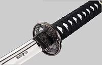 Японская катана самурай + подставка деревяная, самурайская Katana меч, деревянные ножны, сабля (дайто)