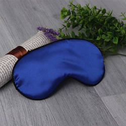 Маска для сну шовкова, пов'язка для сну шовкова "Синя"