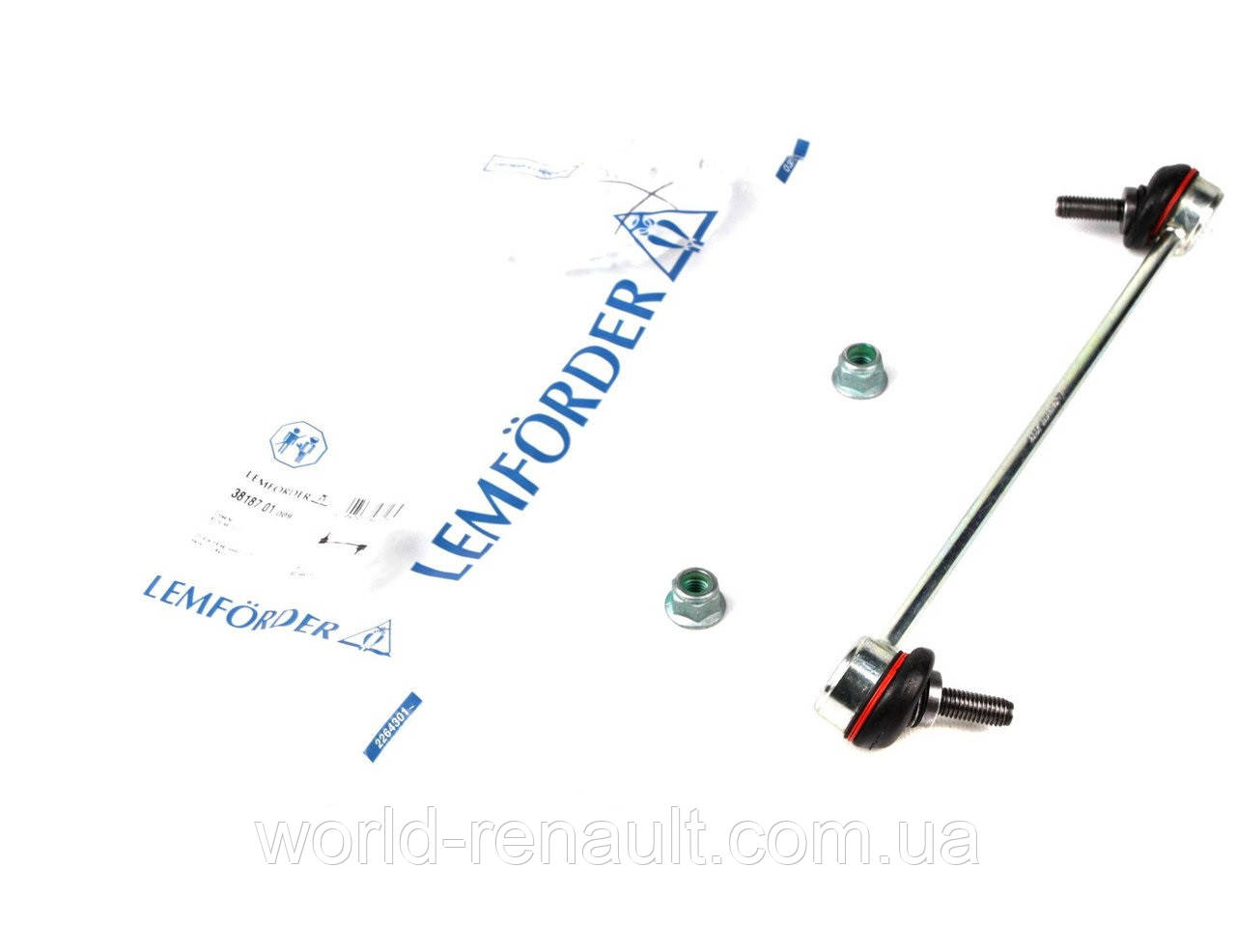 Стійка(тяга) переднього стабілізатора на Рено Трафік III з 2014р./ Lemforder 38187