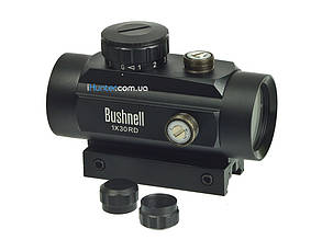 Коліматорний приціл Bushnell 1x30 RD універсальне кріплення ударостійкий 2 кольори прицільної марки