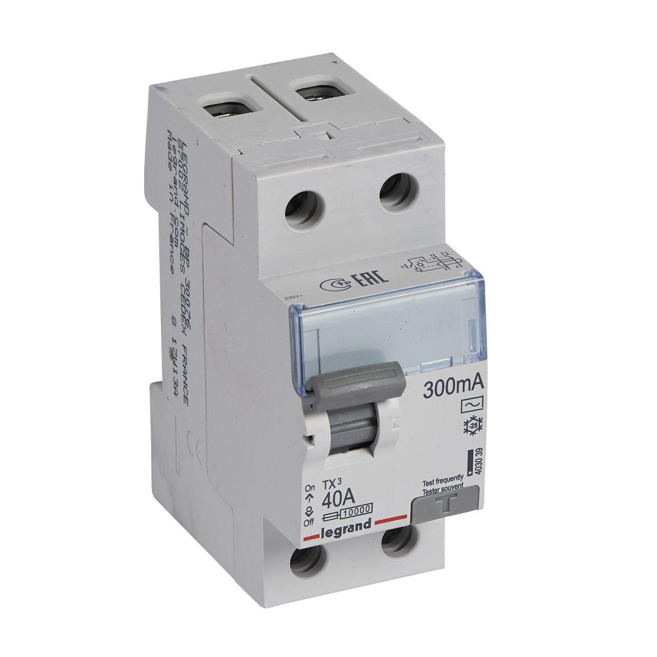 TX3 Диференційне Реле 2П 40A 300mA -AC