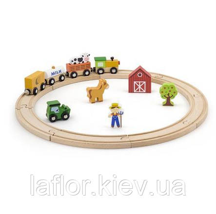 Дитяча залізниця Viga Toys 19 деталей, фото 3