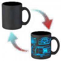 Чашка - хамелеон "Bugatti neon", авто, Кружка керамическая хамелеон "Бугатти неон", фото 3