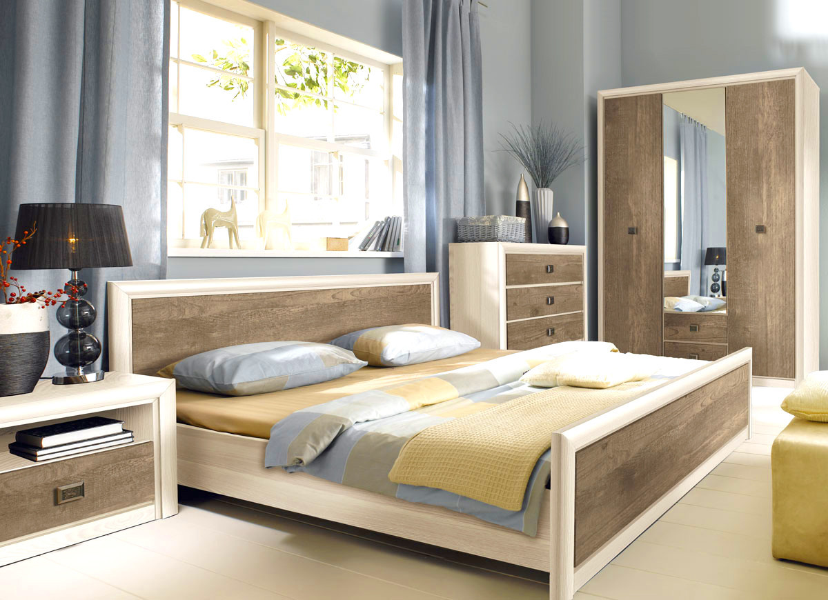 Меблі у спальню "Коен 2" від БРВ (сосна каньйон / дуб корабельний)