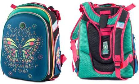 Ранець каркасний шкільний ортопедичний SchoolCase, "Butterfly" Class 9625 ж, фото 1