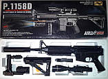 Дитячий автомат 1158D CYMA з глушником М4/M16, ліхтарик, лазер, фото 7