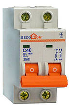 Автоматичний вимикач ECOHOME 40А 2P (C)