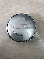 Колпачки заглушки в литые диски Opel/Опель 60/56/10 мм.серебристые