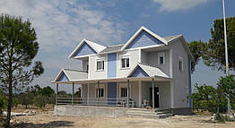 Збірний будинок на сталевому каркасі PRF306 314m2 2-х поверховий Prefsan Prefabrik