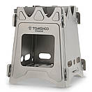 Титанова кружка з кришкою Tomshoo 450 мл та Титанова піч щепочниця розбірна Tomshoo titanium набір 2 в 1, фото 2