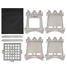 Титанова піч щепочниця туристична та титановий казанок Tomshoo titanium 750 мл зі складними ручками для походу туризму, фото 4