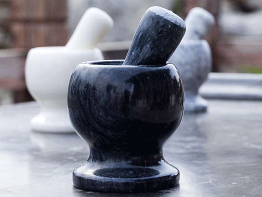 Мармурова ступка з товкачиком Benson BN-12 | ступка - подрібнювач з мармуру для спецій, фото 1