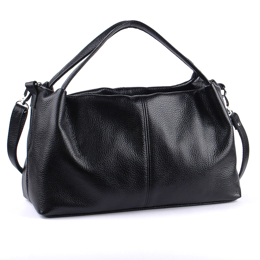 Шкіряна сумка модель 16 чорний флотар, фото 1