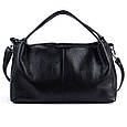 Шкіряна сумка модель 16 чорний флотар, фото 2