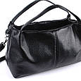 Шкіряна сумка модель 16 чорний флотар, фото 5