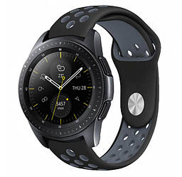 Спортивний ремінець Primo Perfor Sport годинника для Samsung Galaxy Watch 42 mm (SM-R810) - Black&Grey