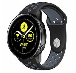 Спортивний ремінець Primo Perfor Sport годин для Samsung Galaxy Watch Active / Active 2 - Black&Grey