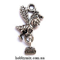 Метал. підвіска "чоловіча" срібло (1,2х2,5 см) 5 шт. в уп.