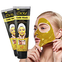 Маска для Лица с Биозолотом и Коллагеном Dexe Gold Mask Золотая Омолаживающая Маска