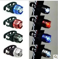 Універсальна силіконова діодна веломігалка/габарит з АЛЮМІНІЄВИМ корпусом "гідрид" із КРАСНИМ діодом