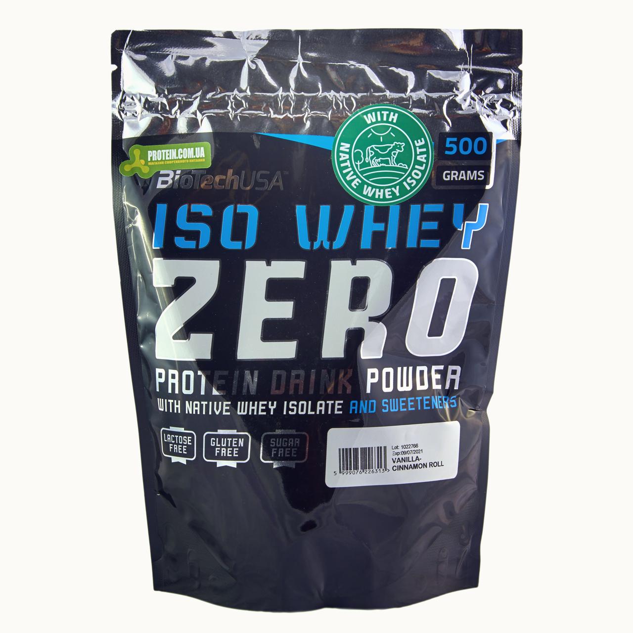 Протеїн BioTech Iso Whey Zero 500 г Малина Raspberry