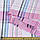 Батист білий в рожево-блакитну і чорну клітинку ш.152, фото 2