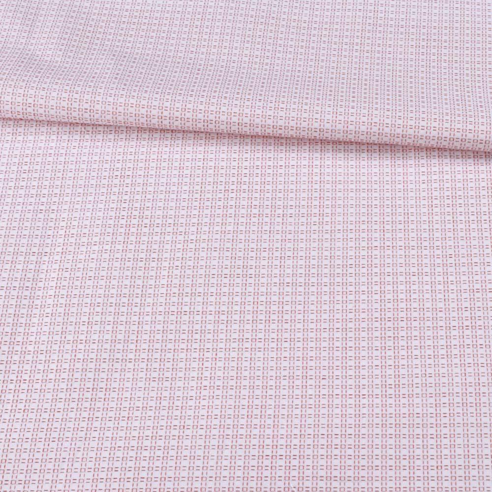 Котон білий в червону пунктирную клітку ш.150