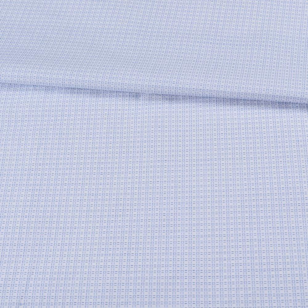 Котон білий в синю пунктирную клітку ш.152