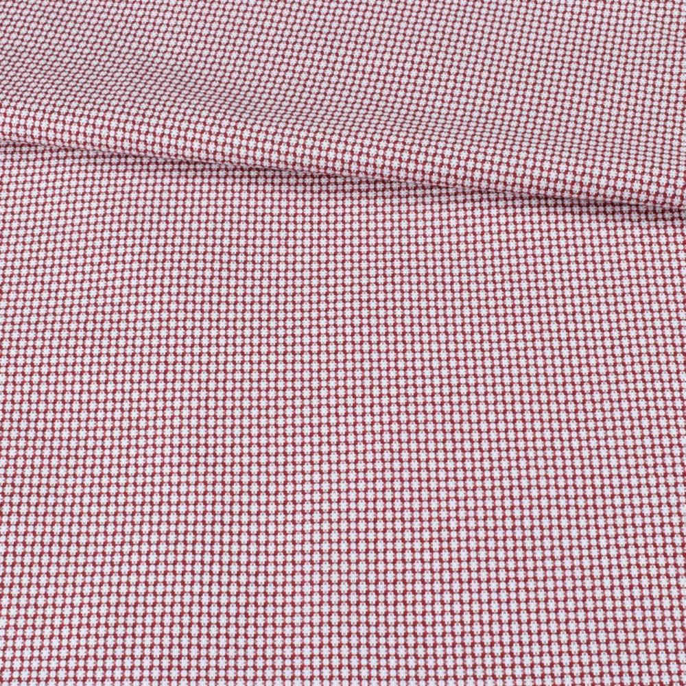 Котон білий в бордову клітку-стільники ш.145