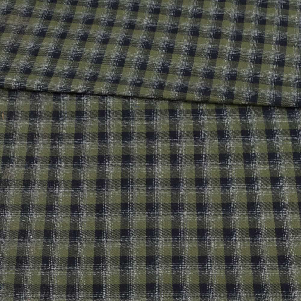 Котон зелений в чорно-білу клітинку ш.150