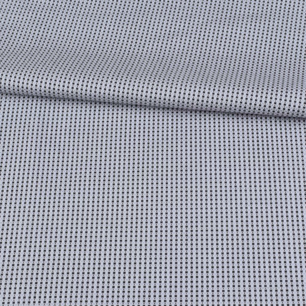 Котон жакардовий білий в сірі квадратики ш.150