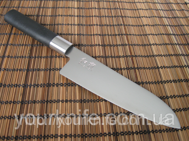 Ніж сантоку кухонний японський KAI (Kershaw) Shun Wasabi Santoku 165 мм