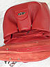 552-1 Натуральна шкіра, Сумка жіноча червона на поворотному замку Сумка шкіряна сумка червона шкіряна, фото 4