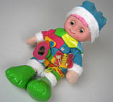 Лялька м'яка тактильна Гудзичок, музична, хлопчик, фото 2