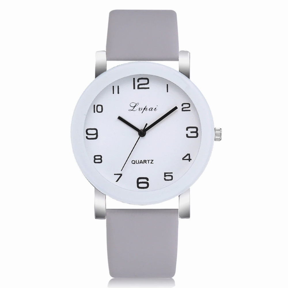 Жіночий годинник Lvpai 80614-3 <unk> Білий із сірим ремінцем