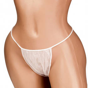 Трусики-стринги Doily (50 шт/пач) зі спанбонду Білі