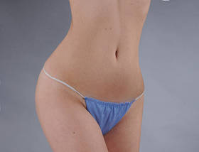 Трусики-стринги Doily (50 шт/пач) зі спанбонду Блакитні