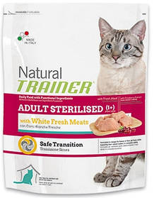 Корм Trainer Natural ADULT STERILISED With White Fresh Meats для кішок зі свіжим білим м'ясом, 300 г