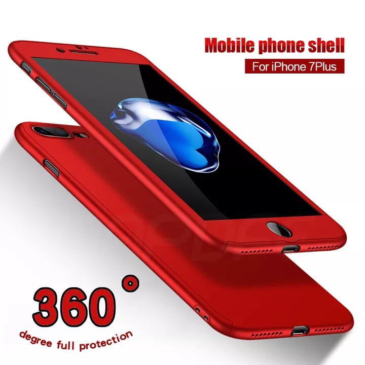 Чохол 360 Iphone 7 plus/Iphone 8 plus протиударний +кло подарунок, red