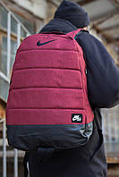 Рюкзак Nike Air молодежный стильный качественный, цвет красный меланж (бордовый)