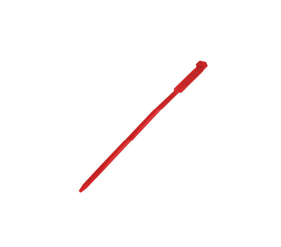 Стяжки з прямокутною табличкою 175 на 5.5 мм червоні (50 штук)