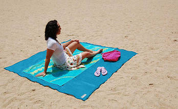 Пляжна підстилка анти-пісок Sand Free Mat (200x150) | пляжний килимок | килимок для пікніка | килимок для моря, фото 2