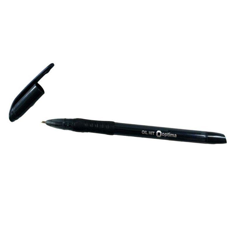 Ручка олійна кулькова Optima чорний синій червоний