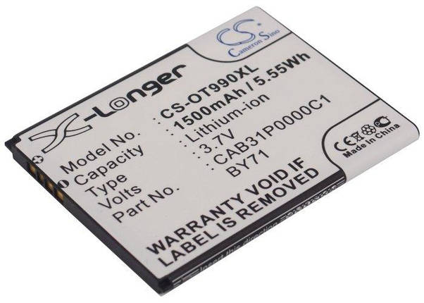 Акумулятор Alcatel BY71, CAB1300007C1, CAB31P0000C1 (1500 mAh), фото 1