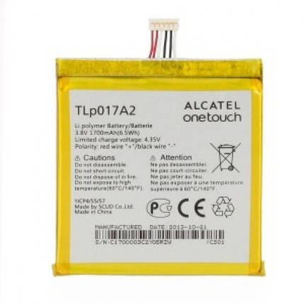 Аккумулятор Alcatel TLp017A1, TLp017A2 (1700 mAh), фото 1