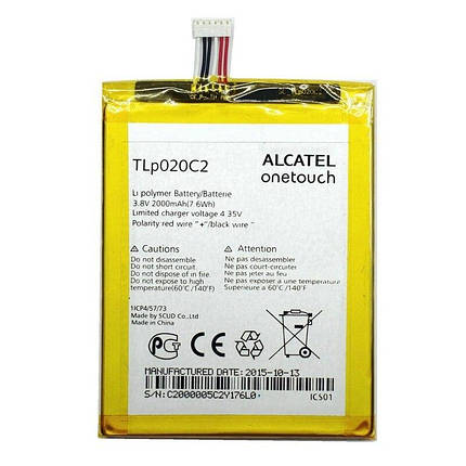 Аккумулятор Alcatel TLp020C1, TLp020C2 (2000 mAh), фото 2