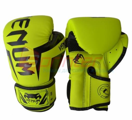 Боксерські рукавички Venum 8" салатові